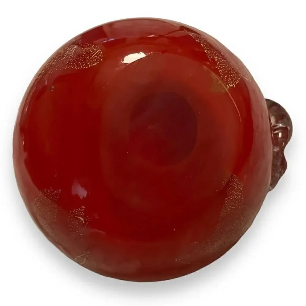 Red Apple Art Glass Paperweight